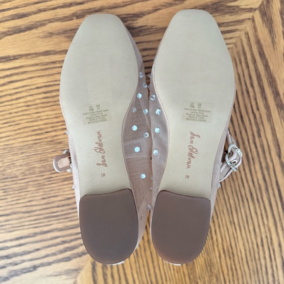 SAM EDELMAN Michaela Shine Mary Jane Flat - Vintage Pink Mesh - Picture 6 of 9